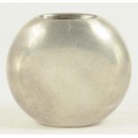 A SILVER 'MOON' VASE, LATE 20TH CENTURY, UNMARKED, 7OZS 10DWTS