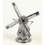 A CONTINENTAL SILVER MODEL OF A WINDMILL, MARKED M2, EARLY 20TH CENTURY, 8OZS 10DWTS