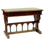 A FRENCH WALNUT HALL TABLE IN 17TH CENTURY STYLE