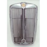 AUTOMOBILIA.  AN MG CHROMIUM PLATED RADIATOR GRILLE WITH ENAMEL BADGE BELIEVED TO BE FROM A Y-TYPE