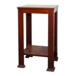 A MAHOGANY RECTANGULAR STAND WITH UNDERTIER, EARLY 20TH CENTURY