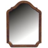 A 19TH CENTURY WALNUT MIRROR