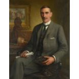 CHARLES ERNEST BUTLER (1864-1933) PORTRAIT OF A GENTLEMAN seated three quarter length in an