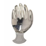 A GEORGE III SILVER HAND NOVELTY CADDY SPOON 6.5cm l, maker  -S,  London 1808, 5dwts ++Shallow
