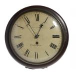 A VICTORIAN MAHOGANY WALL CLOCK, HALLAM & SON, NOTTINGHAM, 1848-55   the fusee timepiece with shaped