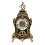 A FRENCH BRASS MOUNTED BOULLE BRACKET CLOCK IN LOUIS XV STYLE, 20TH C  56cm h ++Some lifting of