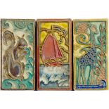 SEVENTY-FIVE DUTCH FOUR X TWO INCH  INCH CLOISONNÉ SHIP TILES, DESIGNED BY L E F BODART AND