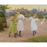 HERBERT WILSON FOSTER (1848-1929) PLAYTIME IN BRADMORE signed and dated 1899, with the artist's