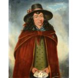 BRITISH NAIVE ARTIST, 19TH C  THE FORTUNE TELLER  oil on canvas, 92 x 71cm, unframed  ++Some