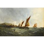 GEORGE KNIGHT (FL LATE 19TH C) DEPARTURE OF THE FISHING BOATS; THE BOATS RETURN a pair, both signed,