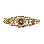 A RUBY AND DIAMOND BRACELET, EARLY 20TH C  in gold ++In very good  second hand condition, apparently