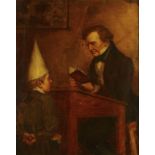 ENGLISH SCHOOL, 19TH C THE DUNCE  oil on canvas, 52 x 42cm ++Several old patched repairs to the