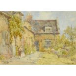 GEORGE HODGSON (1847-1921) JESSAMINE COTTAGES NOTTINGHAM signed, dated 1921 and inscribed,