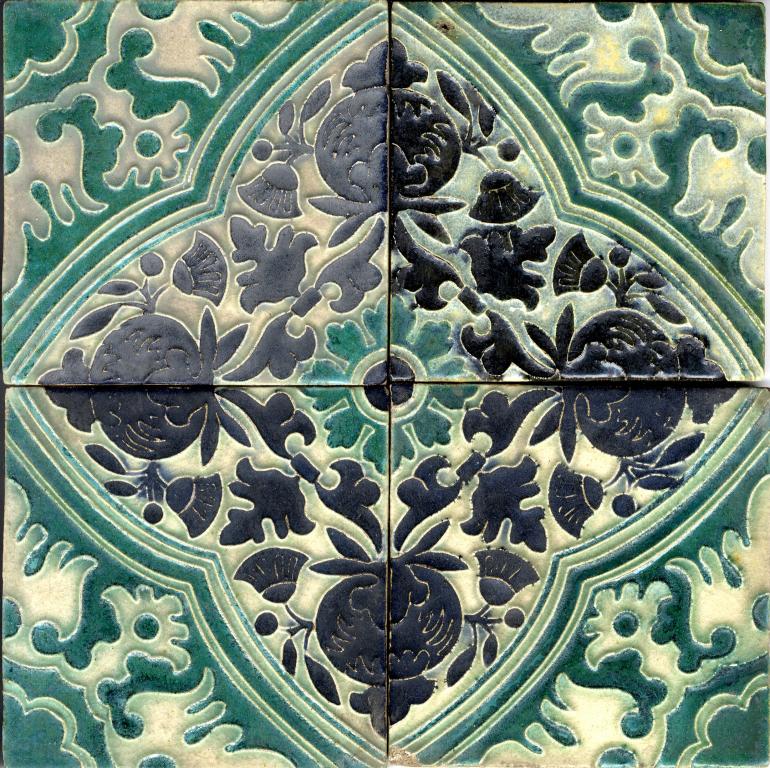 FORTY DUTCH FIVE AND A HALF  INCH CLOISONNÉ TILES DESIGNED BY L E F BODART AND MANUFACTURED BY DE