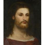 ATTRIBUTED TO GERMAN VON BOHN (1812-1899) THE HEAD OF CHRIST  oil on canvas, 54.5 x 45.5cm ++Light