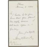 THE CHURCH OF ENGLAND. THE ALBUM OF AUTOGRAPH LETTERS SIGNED ADDRESSED TO THE REV. NATHANIEL