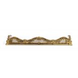 A GILT AND LACQUERED BRASS ROCOCO REVIVAL FENDER, EARLY 20TH C  17cm h; 33 x 130cm ++A good