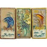 NINETY DUTCH FOUR X TWO INCH CLOISONNÉ SHIP AND GIRAFFE TILES DESIGNED BY L E F BODART AND