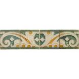 ONE HUNDRED AND TWENTY SEVEN DUTCH FOUR INCH CLOISONNÉ BORDER TILES en suite with the preceding lot,