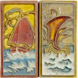 SEVENTY-FIVE DUTCH FOUR X TWO INCH  INCH CLOISONNÉ SHIP TILES DESIGNED BY L E F BODART AND