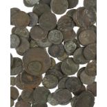 MISCELLANEOUS ROMAN COINS  AE and AR, some about F (85 approx)