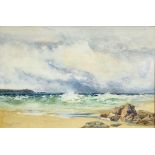 GEORGE HODGSON (1847-1921)  KYNANCE COVE CORNWALL signed and inscribed, watercolour, 34.5 x 52cm