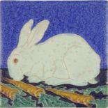 SEVENTY-EIGHT DUTCH FOUR INCH CLOISONNÉ RABBIT TILES   DESIGNED BY L E F BODART AND MANUFACTURED  BY