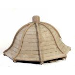 A VICTORIAN OCTAGONAL WOODEN CUPOLA , C1900 approx 65cm h, 120cm w ++Lacking the lead covering, some