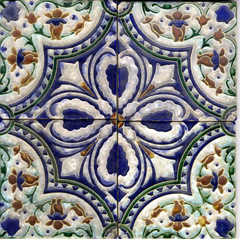 FORTY DUTCH FIVE AND A HALF  INCH CLOISONNÉ TILES DESIGNED BY L E F BODART AND MANUFACTURED BY DE - Image 2 of 2