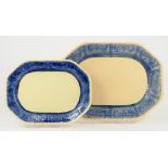 A GRADUATED PAIR OF ROYAL DOULTON EARTHENWARE MEAT DISHES DESIGNED BY SIR FRANK BRANGWYN, CIRCA