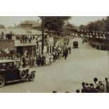 TWO AERIAL PHOTOGRAPHS OF NOTTINGHAM, A PHOTOGRAPH OF A HORSE DRAWN OMNIBUS AND ANOTHER OF THE