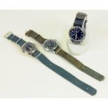 ONE RECORD AND TWO OTHER C MILITARY WRISTWATCHES, CIRCA 1945-50'S