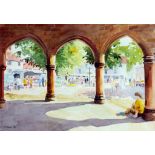 G. BEAM - MARKET DAY BINGHAM, SIGNED AND DATED 02, WATERCOLOUR