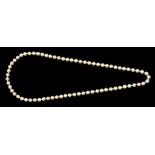 A MIKIMOTO CULTURED PEARL NECKLACE, CASED