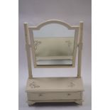 A chalk painted dressing table mirror