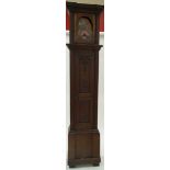 A large oak cased long case clock "J Can