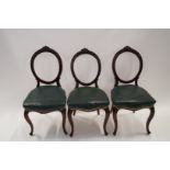 A set of six Victorian mahogany chairs