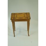 An inlaid sewing table