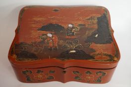 An oriental lacquer box