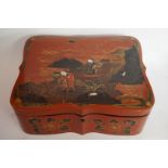 An oriental lacquer box