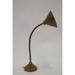 A 20th century brass lamp