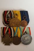 A collection of six various WWI German m