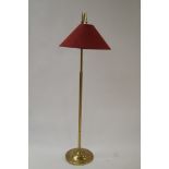 A brass standard lamp