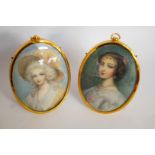 A pair of early 20th century painted por