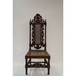 A decorative 20th century carved chair