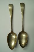 A pair of George III Exeter silver table