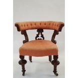 A Victorian mahogany captain's chair