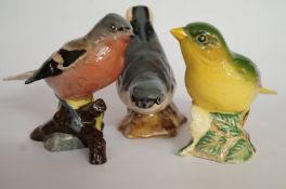 Three ceramic Beswick birds