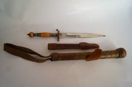 Leather cosh and dagger