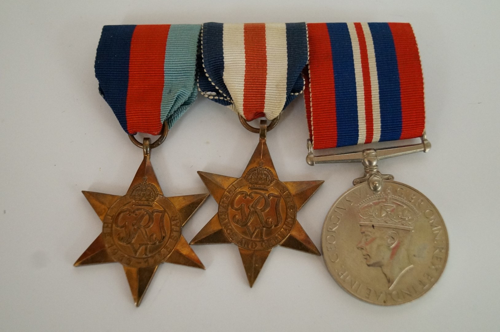 Three unnamed WWII medals